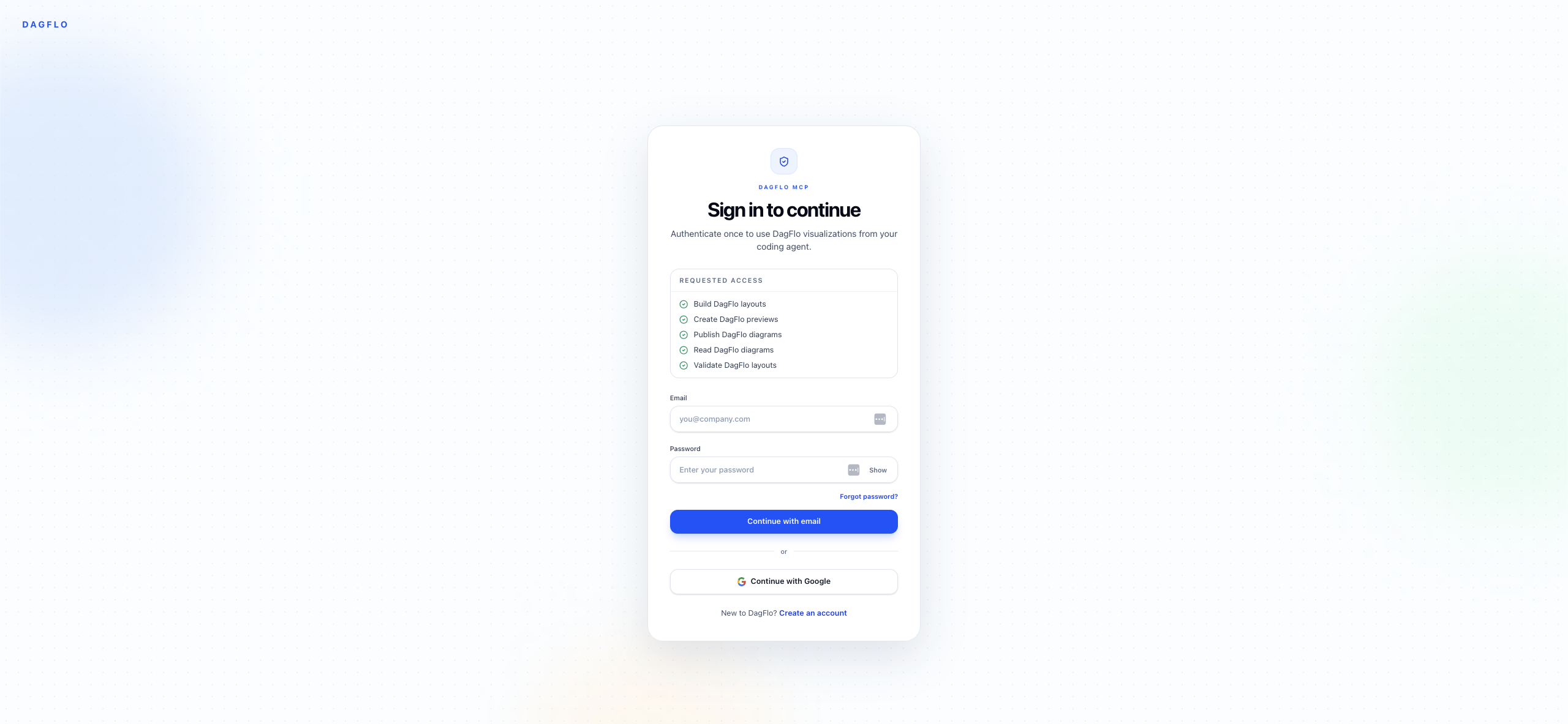 DagFlo MCP authentication approval